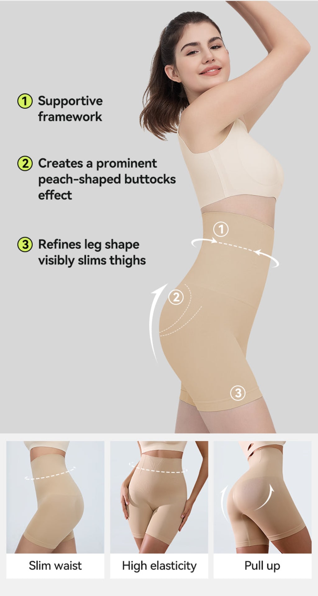 Kakapeople Women's Tummy Control Shaper Shorts